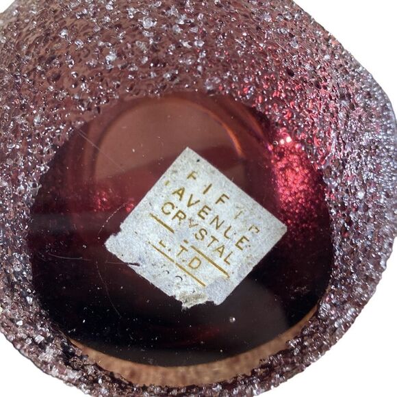 Saks fifth avenue crystal tea light candle holder amethyst geode textured - Picture 6 of 6